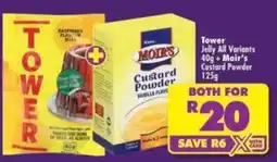 Shoprite Tower Jelly All Variants + Moir's Custard Powder offer