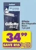 Shoprite Gillette - blue ii disposable razors offer
