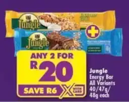 Shoprite Jungle Energy Bar offer