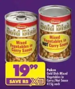 Shoprite Pakco Gold Dish Mixed Vegetables in Curry Sauce offer