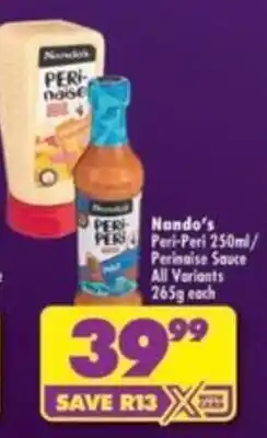 Shoprite Nando's Peri-Peri Sauce offer