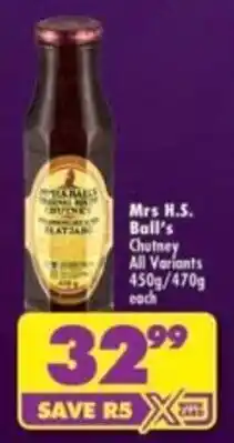 Shoprite Mrs H.S. Ball's Chutney offer