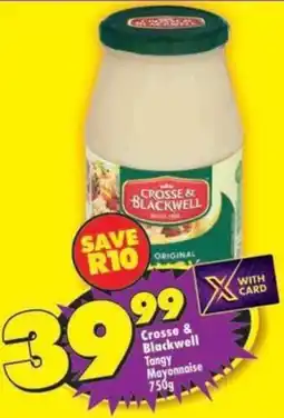 Shoprite Crosse & Blackwell Tangy Mayonnaise offer