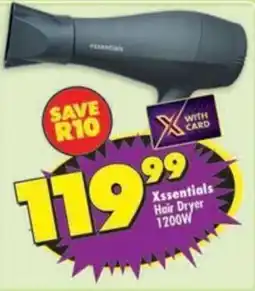 Shoprite Xsentials Hair Dryer offer