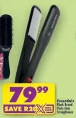 Shoprite Essentials Black Broad Plate Hair Straightener offer