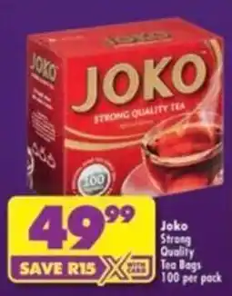 Shoprite Joko Strong Quality Tea Bags offer
