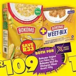 Shoprite Bokomo Original Corn Flakes + Bokomo Weet-Bix Wholegrain Wheat Biscuits offer