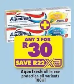 Shoprite Aquafresh all in one protection offer