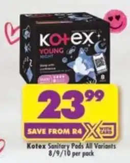 Shoprite Kotex Sanitary Pads offer