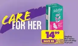Shoprite Stayfree Maxi Sanitary Pads with Wings offer