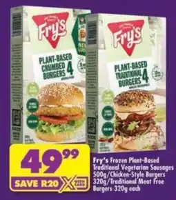 Shoprite Fry's Frozen Plant-Based Traditional Meat Free Burgers offer