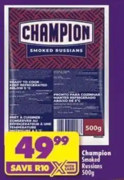 Shoprite Champion Smoked Russians offer