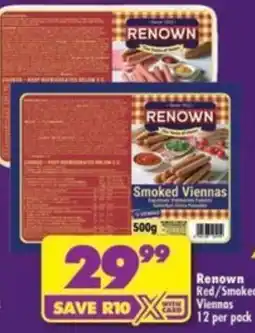 Shoprite Renown Smoked Viennas offer