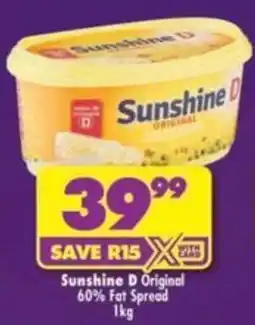 Shoprite Sunshine D Original 60% Fat Spread offer