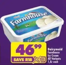 Shoprite Dairymaid Farmhouse Ice Cream offer