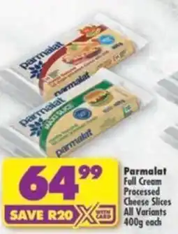 Shoprite Parmalat Full Cream Processed Cheese Slices offer