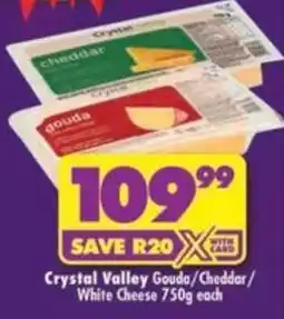 Shoprite Crystal Valley Gouda/Cheddar/White Cheese offer