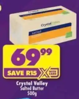 Shoprite Crystal Valley Salted Butter offer