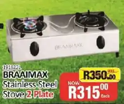 KitKat Cash and Carry BRAAIMAX Stainless Steel Stove 2 Plate offer
