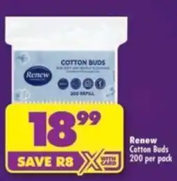 Shoprite Renew Cotton Buds offer
