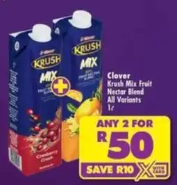 Shoprite Clover Krush Mix Fruit Nectar Blend offer