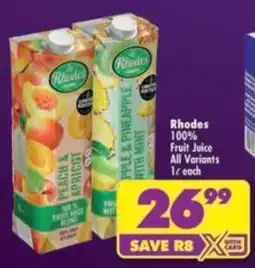 Shoprite Rhodes 100% Fruit Juice offer