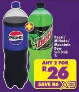 Shoprite Pepsi/Mirinda/Mountain Dew Soft Drink offer