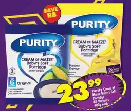 Shoprite Purity Cream of Maize Baby's Soft Porridge offer