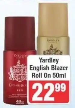 Frontline Yardley English Blazer Roll On offer