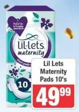 Frontline Lil Lets Maternity Pads offer