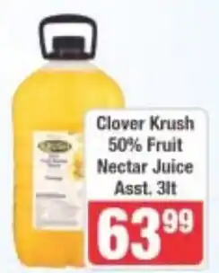 Frontline Clover Krush 50% Fruit Nectar Juice offer