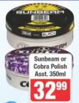 Frontline Sunbeam or Cobra Polish Assorted offer