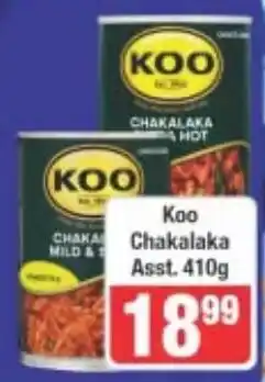 Frontline Koo Chakalaka Assorted offer