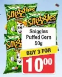 Frontline Sniggle Puffed Corn offer