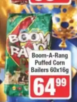 Frontline Boom-A-Rang Puffed Corn Bailers offer