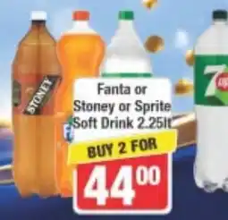 Frontline Fanta or Stoney or Sprite Soft Drink 2.25lt offer