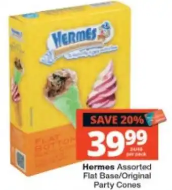 Hermes Assorted Flat Base/Original Party Cones