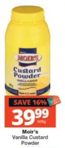 Checkers Moir's Vanilla Custard Powder offer