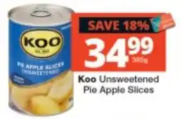 Checkers Koo Unsweetened Pie Apple Slices offer