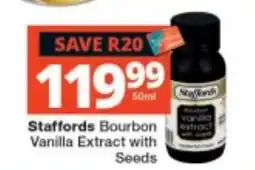 Checkers Staffords Bourbon Vanilla Extract with Seeds offer
