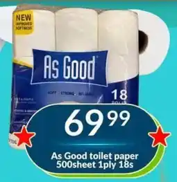 Super Save As Good toilet paper offer