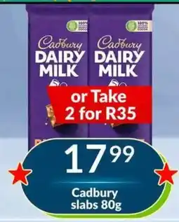 Super Save Cadbury slabs offer