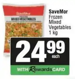 Spar SaveMor Frozen Mixed Vegetables offer