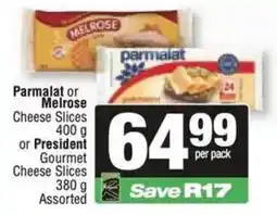 Spar Parmalat or Melrose Cheese Slices Assorted offer