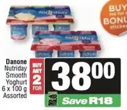 Spar Danone Nutriday Smooth Yoghurt Assorted offer