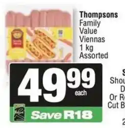 Spar Thompsons Family Value Viennas Assorted offer