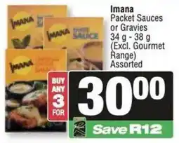 Spar Imana Packet Sauces or Gravies Assorted offer