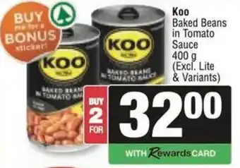 Koo Baked Beans in Tomato Sauce