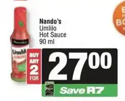 Spar Nando's Umilo Hot Sauce offer