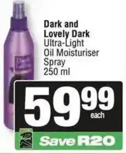 Spar Dark and Lovely Dark Ultra-Light Oil Moisturiser Spray offer